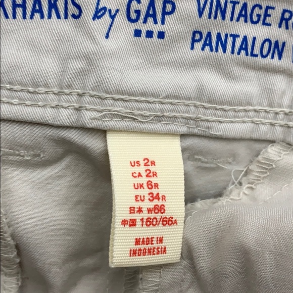 GAP khakis vintage rolled crop pants size two reg - Picture 6 of 8